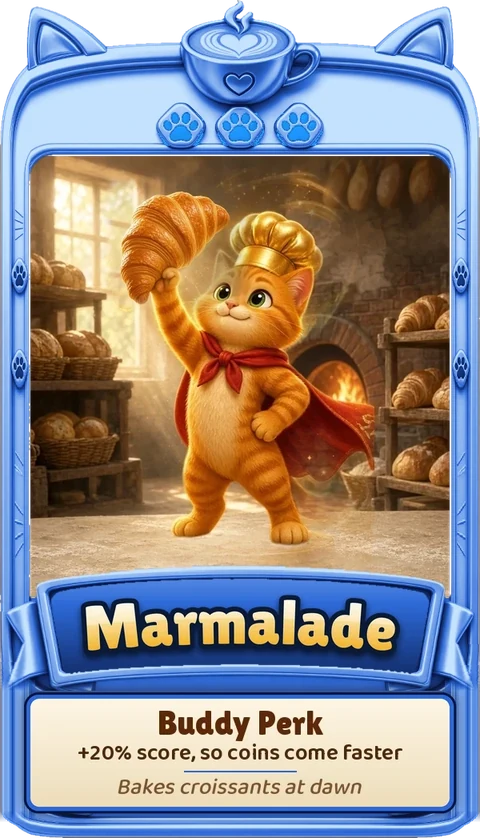 Marmalade, a baker cat