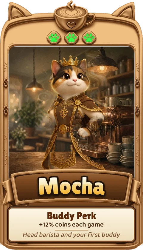 Mocha cat card